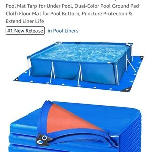 Vibrant Blue Swim Pool Cover with Textured Durability